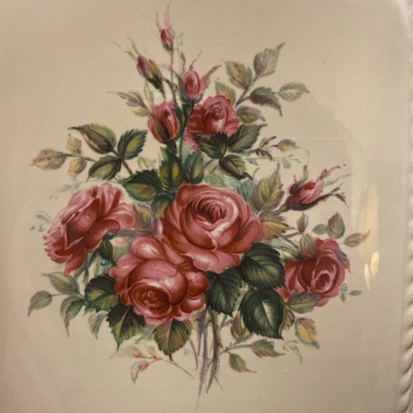 VINTAGE ATHENA CALIFORNIA TISSUE BOX HOLDER COTTAGECORE SHABBY CHIC ROSE PINK - Picture 2 of 8